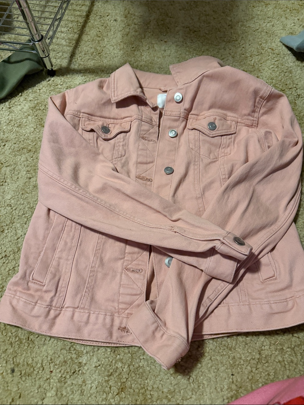Time and Tru Pink Denim Jacket for Women